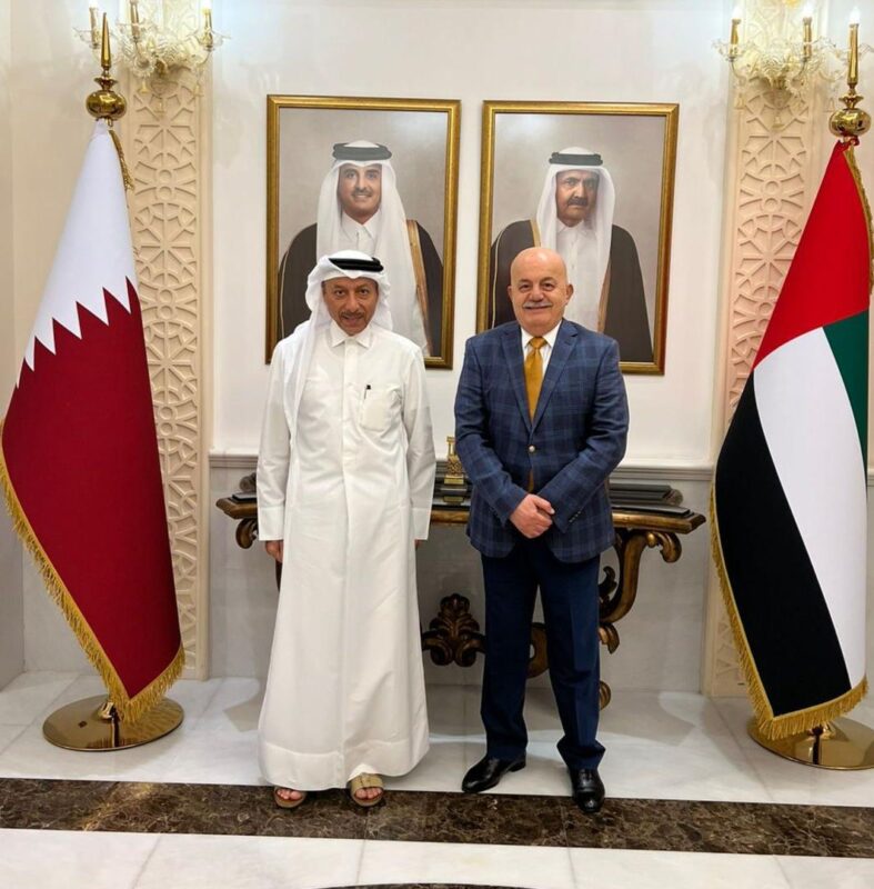 السفير يونس يلتقي سفير دولة قطر لدى الإمارات