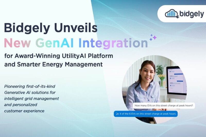 Bidgely Unveils New GenAI Integration for Award-Winning UtilityAI Platform and Smarter Energy Management